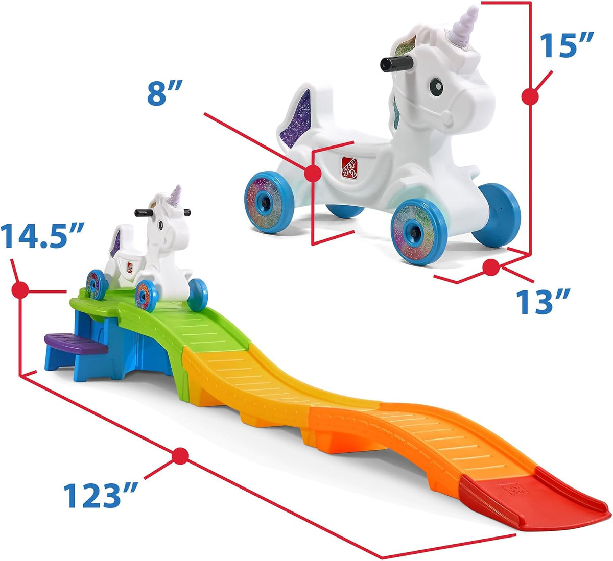 Unicorn Up & Down Roller Coaster Kids Ride On Toy