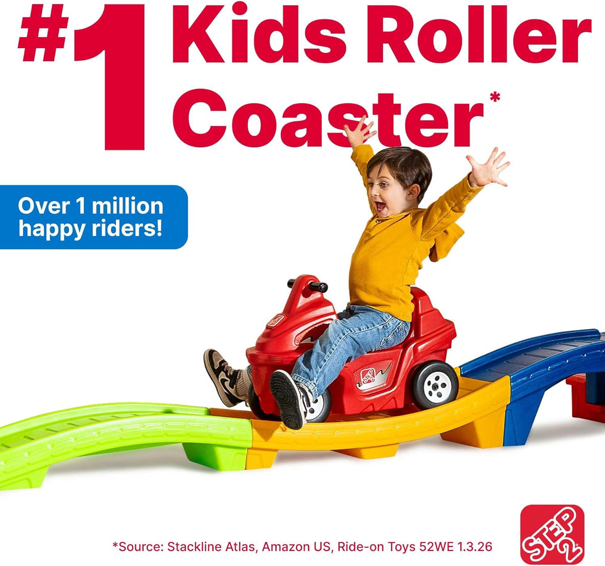 Up & Down Roller Coaster Kids Ride On Toy